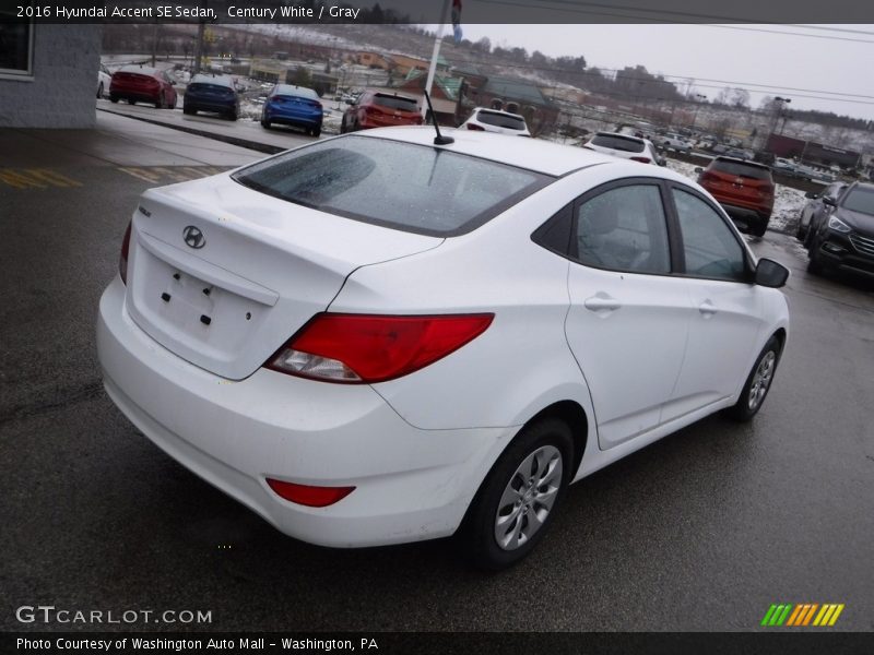 Century White / Gray 2016 Hyundai Accent SE Sedan