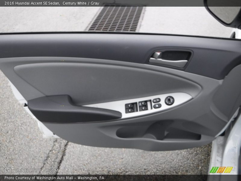 Century White / Gray 2016 Hyundai Accent SE Sedan
