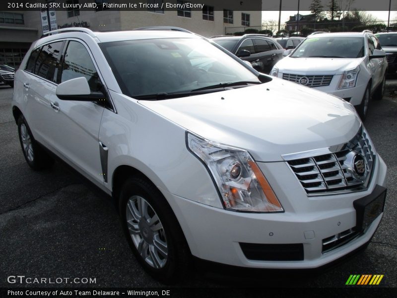 Platinum Ice Tricoat / Ebony/Ebony 2014 Cadillac SRX Luxury AWD