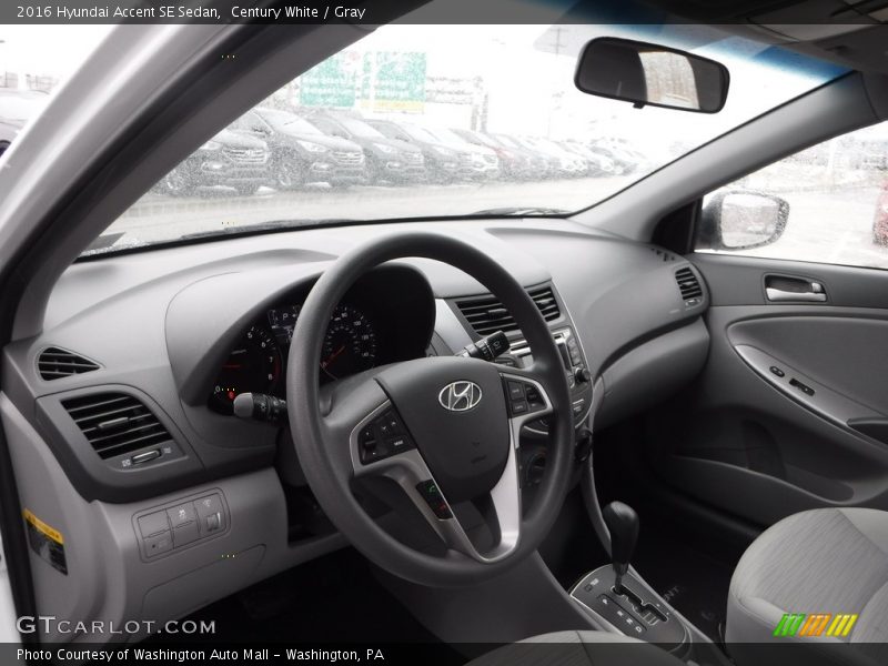 Century White / Gray 2016 Hyundai Accent SE Sedan