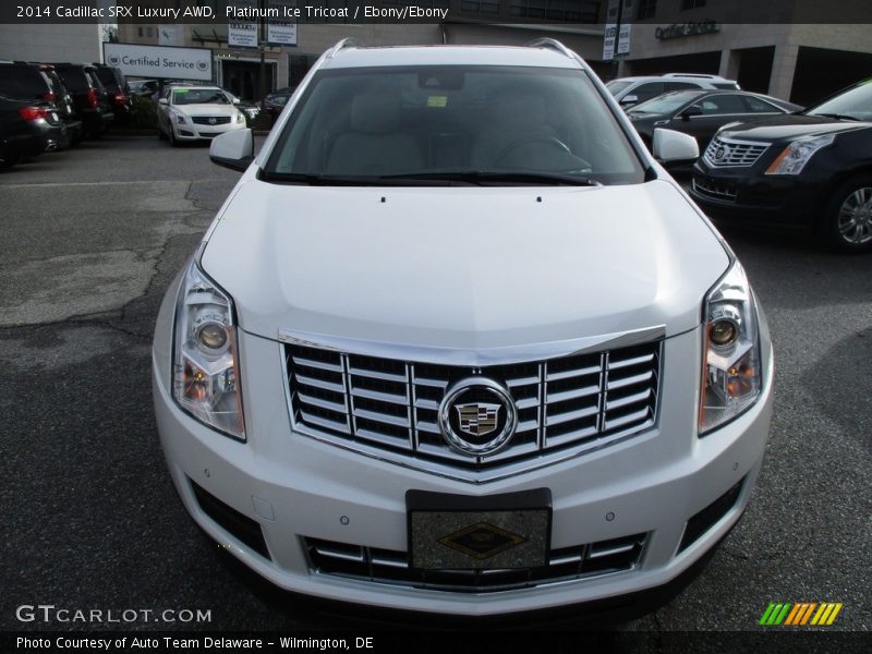 Platinum Ice Tricoat / Ebony/Ebony 2014 Cadillac SRX Luxury AWD