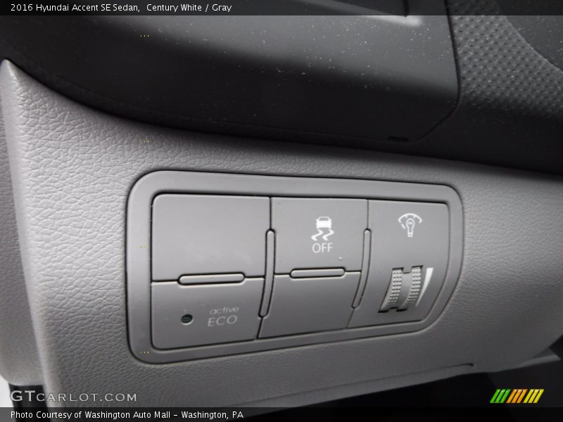 Century White / Gray 2016 Hyundai Accent SE Sedan