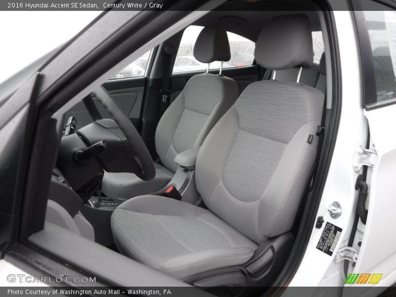 Century White / Gray 2016 Hyundai Accent SE Sedan