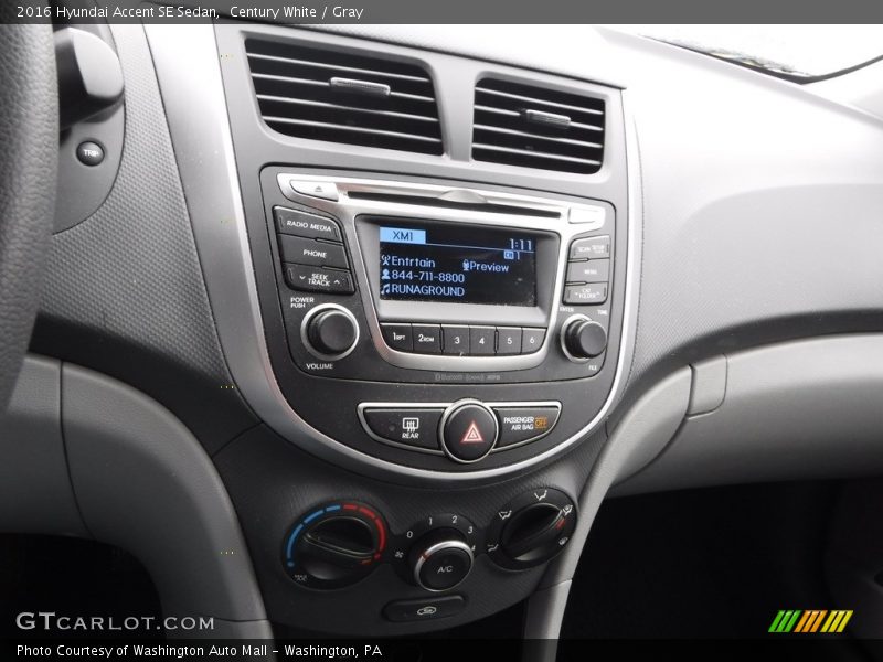 Century White / Gray 2016 Hyundai Accent SE Sedan