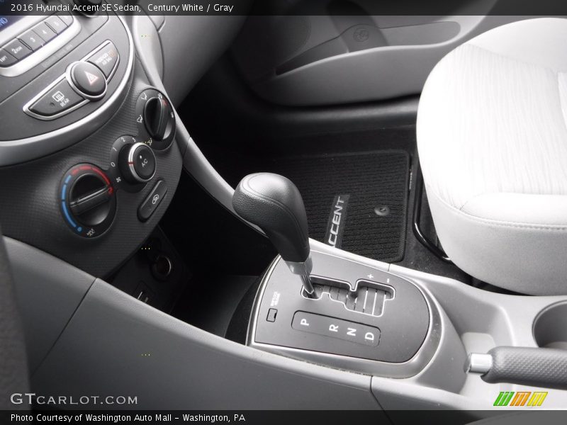 Century White / Gray 2016 Hyundai Accent SE Sedan