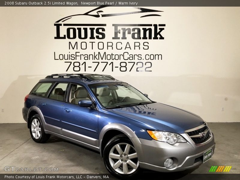 Newport Blue Pearl / Warm Ivory 2008 Subaru Outback 2.5i Limited Wagon