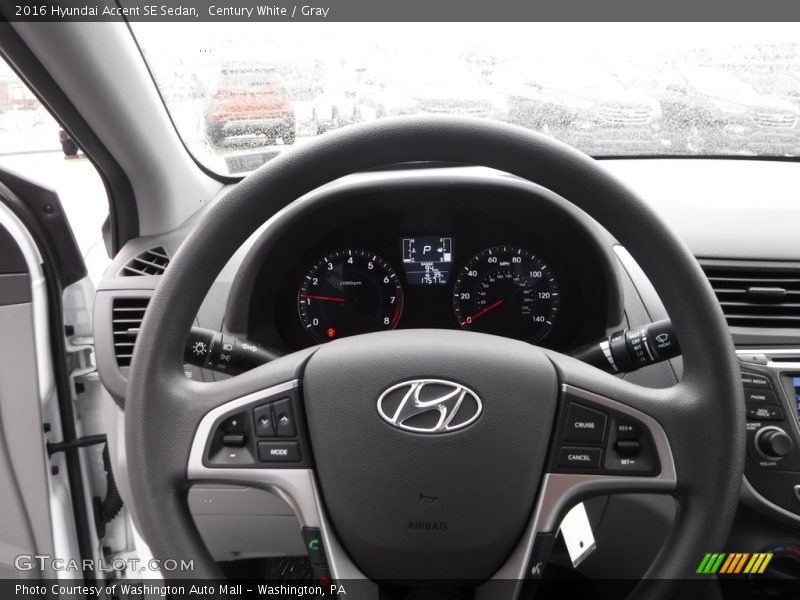 Century White / Gray 2016 Hyundai Accent SE Sedan