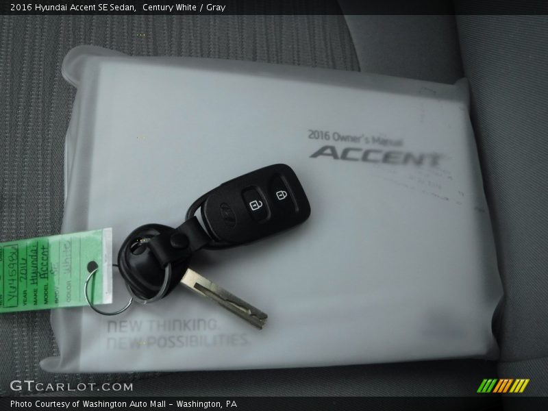 Century White / Gray 2016 Hyundai Accent SE Sedan