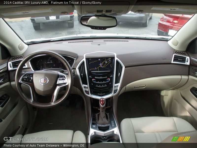 Platinum Ice Tricoat / Ebony/Ebony 2014 Cadillac SRX Luxury AWD