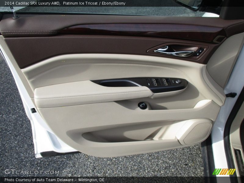 Platinum Ice Tricoat / Ebony/Ebony 2014 Cadillac SRX Luxury AWD