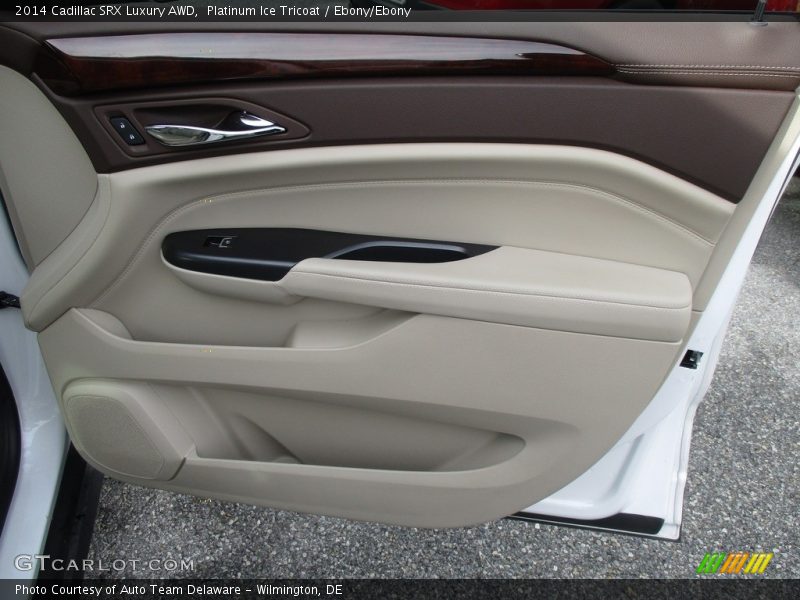 Platinum Ice Tricoat / Ebony/Ebony 2014 Cadillac SRX Luxury AWD