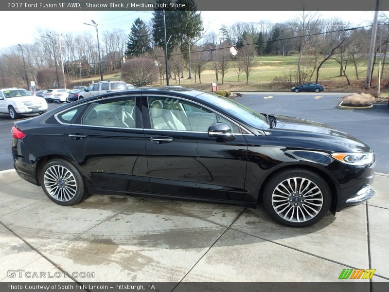 Shadow Black / Medium Light Stone 2017 Ford Fusion SE AWD