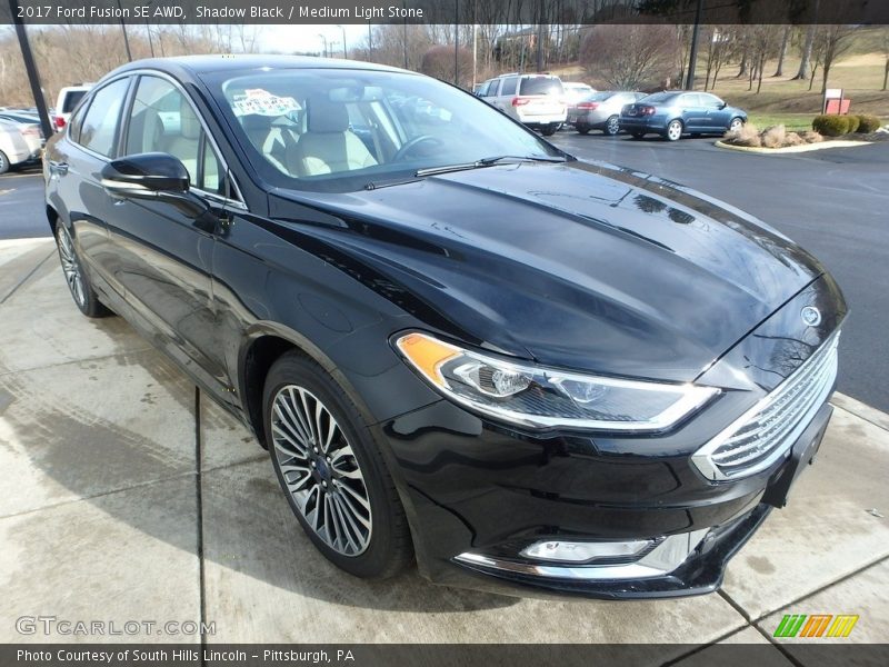 Shadow Black / Medium Light Stone 2017 Ford Fusion SE AWD