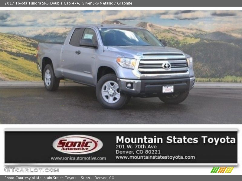 Silver Sky Metallic / Graphite 2017 Toyota Tundra SR5 Double Cab 4x4