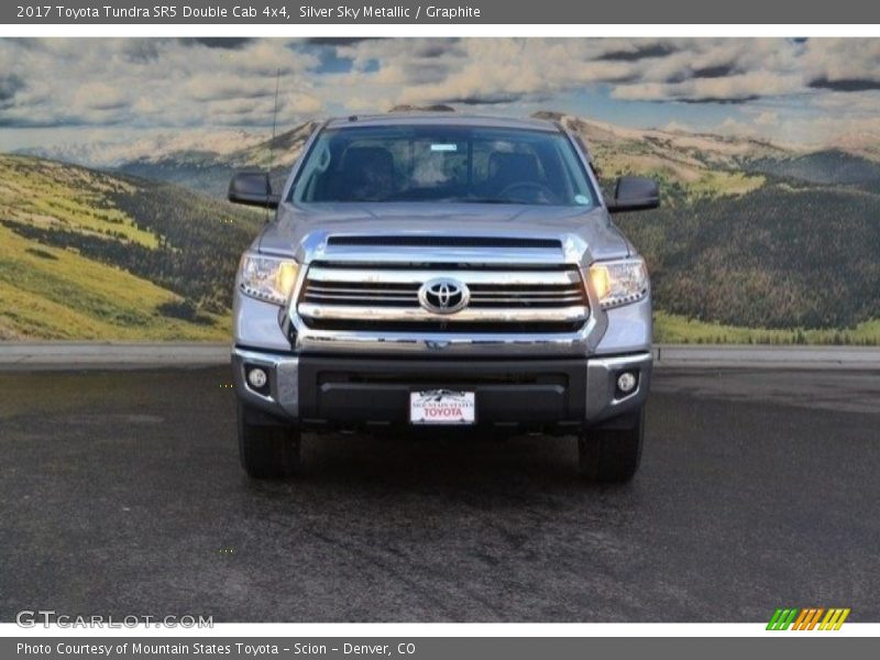 Silver Sky Metallic / Graphite 2017 Toyota Tundra SR5 Double Cab 4x4