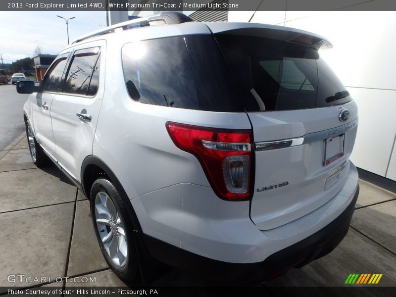 White Platinum Tri-Coat / Medium Light Stone 2013 Ford Explorer Limited 4WD