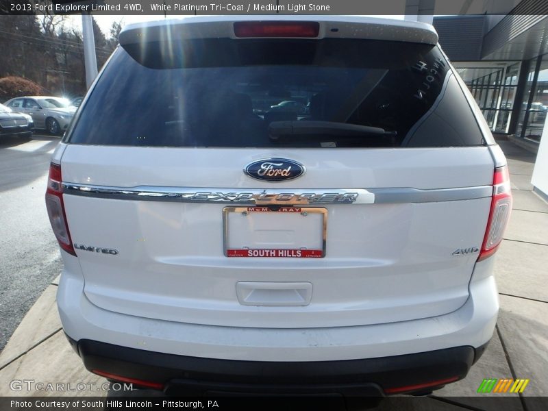 White Platinum Tri-Coat / Medium Light Stone 2013 Ford Explorer Limited 4WD
