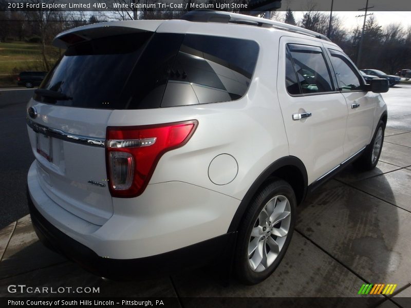 White Platinum Tri-Coat / Medium Light Stone 2013 Ford Explorer Limited 4WD