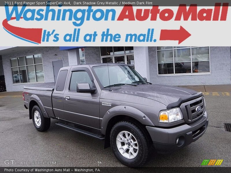 Dark Shadow Grey Metallic / Medium Dark Flint 2011 Ford Ranger Sport SuperCab 4x4