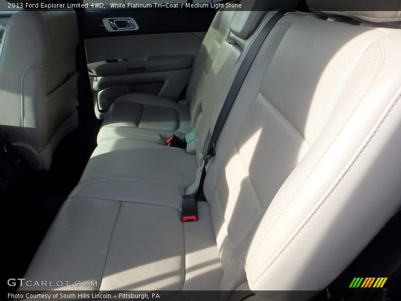 White Platinum Tri-Coat / Medium Light Stone 2013 Ford Explorer Limited 4WD