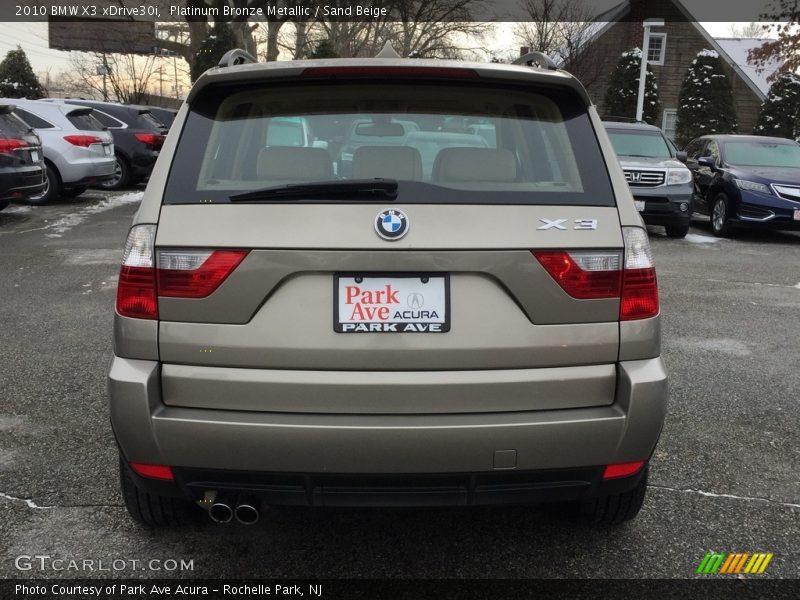 Platinum Bronze Metallic / Sand Beige 2010 BMW X3 xDrive30i