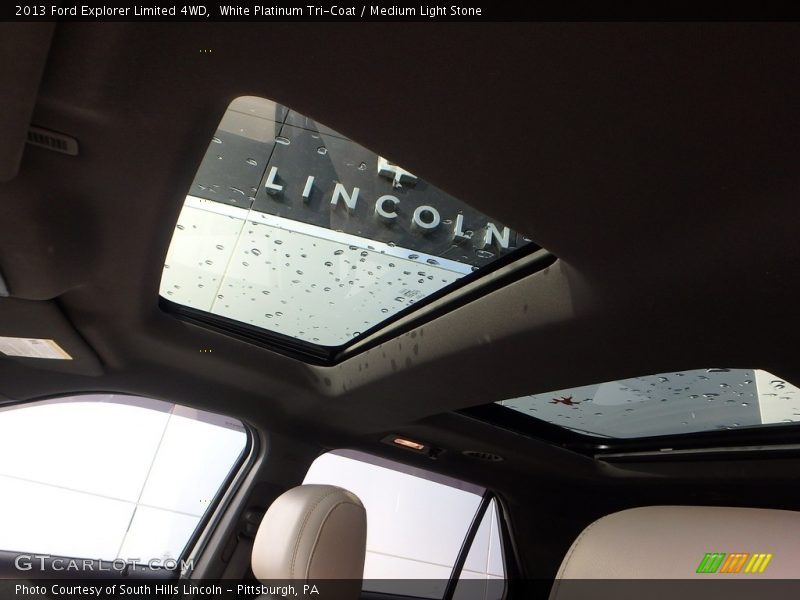 White Platinum Tri-Coat / Medium Light Stone 2013 Ford Explorer Limited 4WD