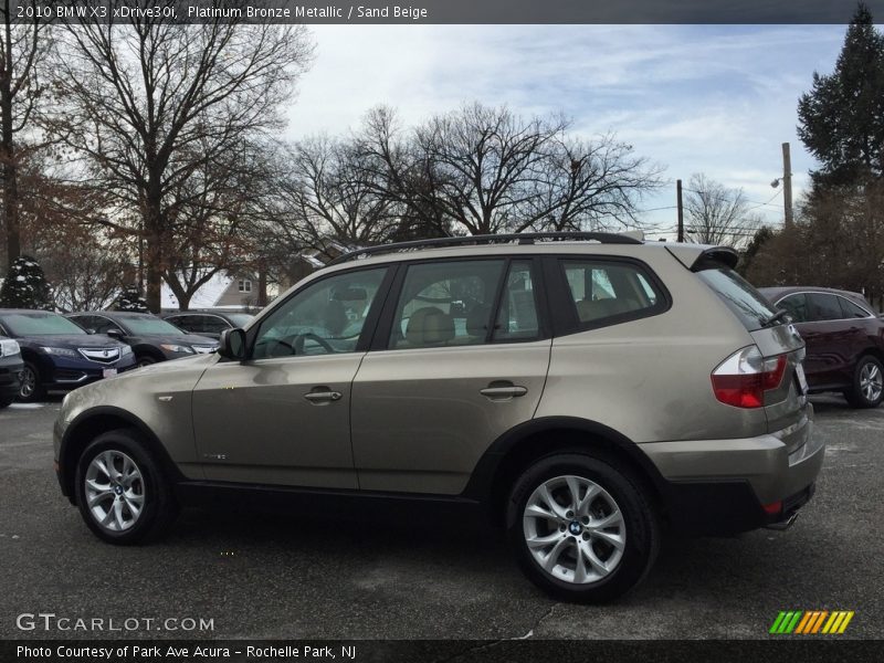 Platinum Bronze Metallic / Sand Beige 2010 BMW X3 xDrive30i