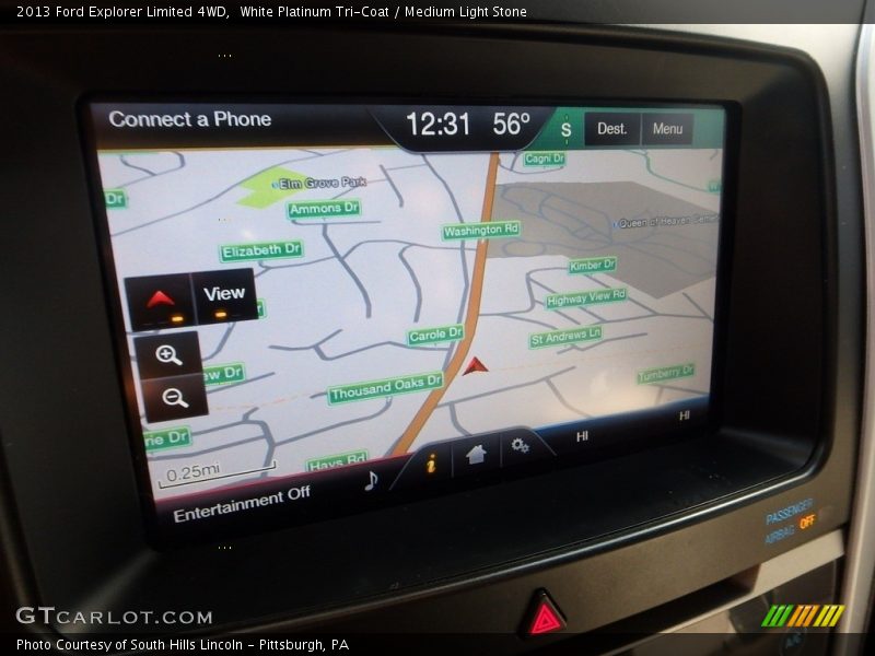 White Platinum Tri-Coat / Medium Light Stone 2013 Ford Explorer Limited 4WD