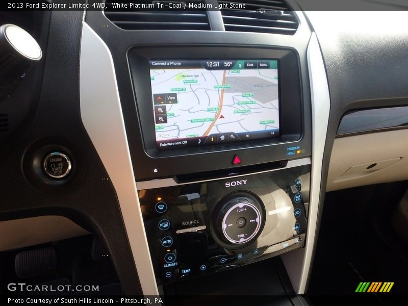 White Platinum Tri-Coat / Medium Light Stone 2013 Ford Explorer Limited 4WD