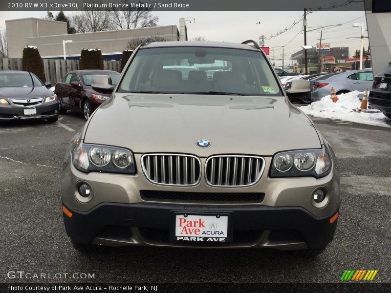 Platinum Bronze Metallic / Sand Beige 2010 BMW X3 xDrive30i