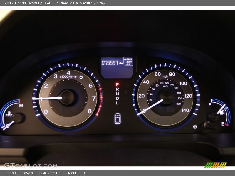 Polished Metal Metallic / Gray 2012 Honda Odyssey EX-L