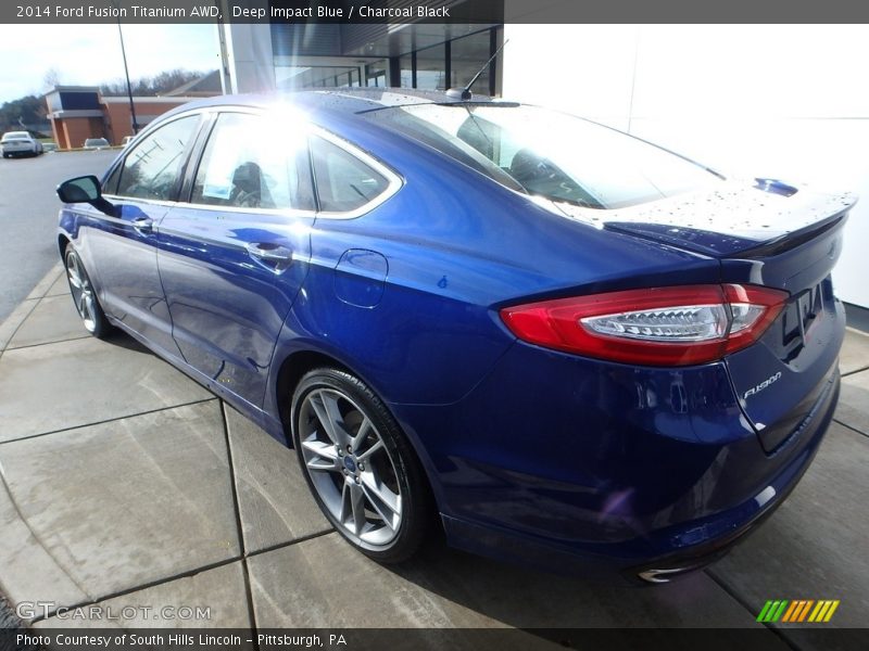 Deep Impact Blue / Charcoal Black 2014 Ford Fusion Titanium AWD