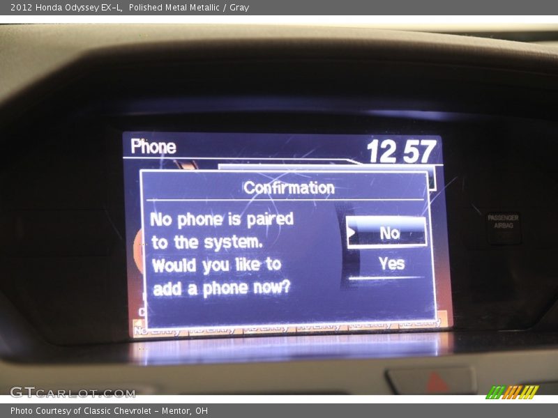 Polished Metal Metallic / Gray 2012 Honda Odyssey EX-L