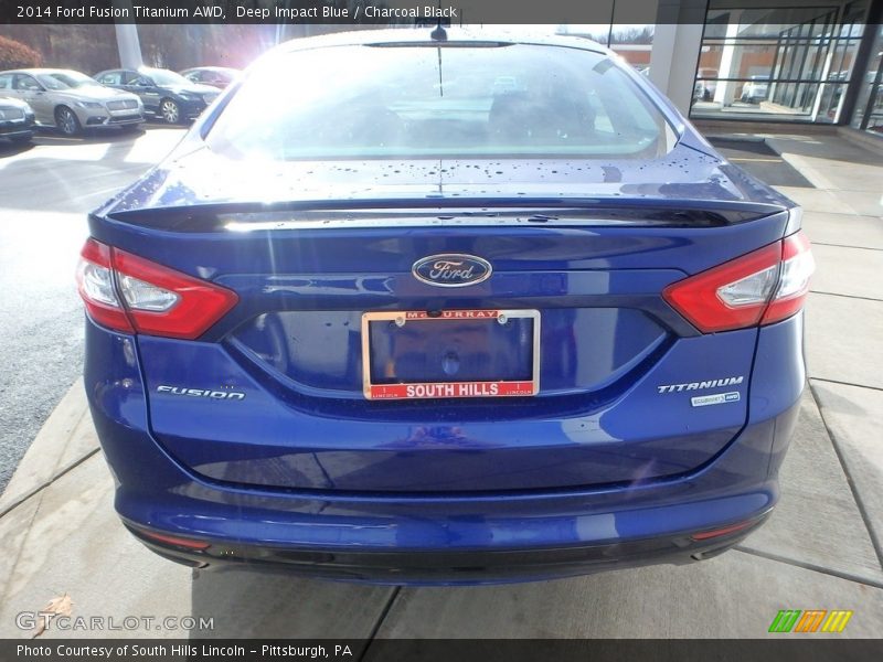 Deep Impact Blue / Charcoal Black 2014 Ford Fusion Titanium AWD