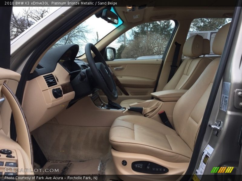 Platinum Bronze Metallic / Sand Beige 2010 BMW X3 xDrive30i