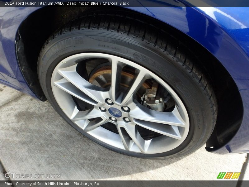 Deep Impact Blue / Charcoal Black 2014 Ford Fusion Titanium AWD