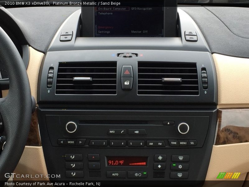 Platinum Bronze Metallic / Sand Beige 2010 BMW X3 xDrive30i