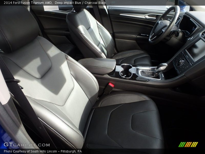 Deep Impact Blue / Charcoal Black 2014 Ford Fusion Titanium AWD