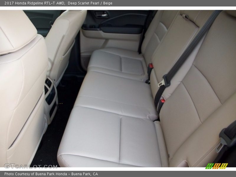 Deep Scarlet Pearl / Beige 2017 Honda Ridgeline RTL-T AWD