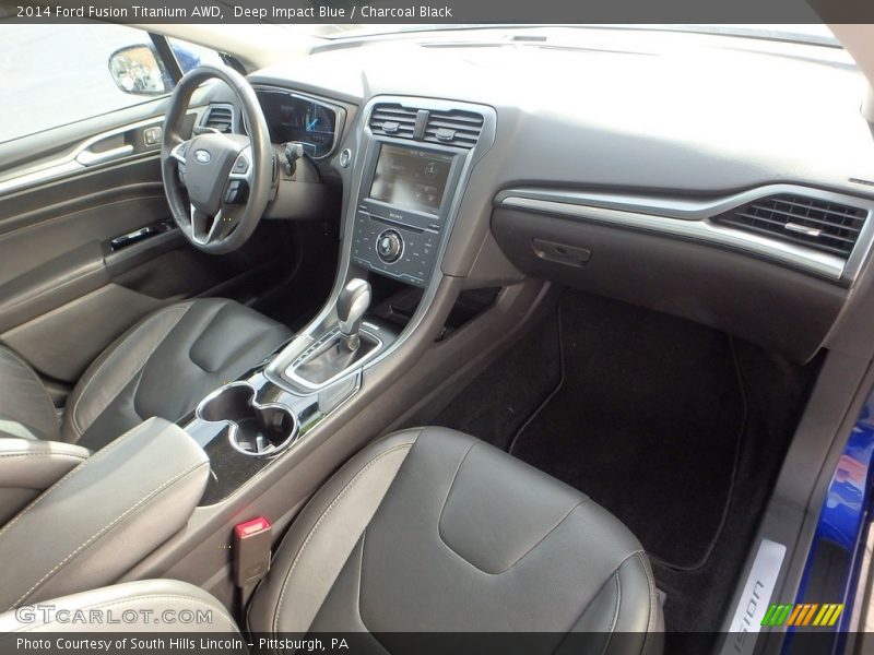 Deep Impact Blue / Charcoal Black 2014 Ford Fusion Titanium AWD