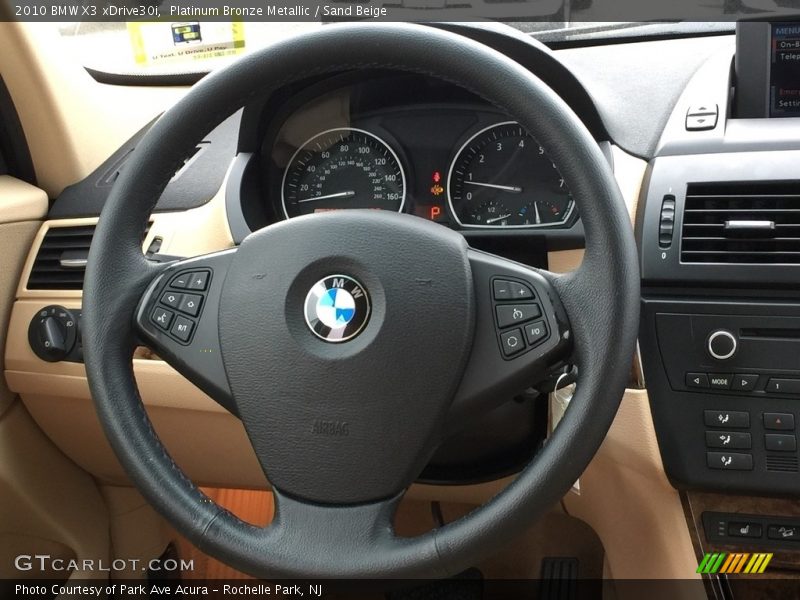 Platinum Bronze Metallic / Sand Beige 2010 BMW X3 xDrive30i