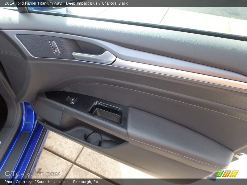 Deep Impact Blue / Charcoal Black 2014 Ford Fusion Titanium AWD