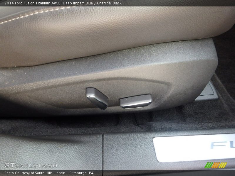 Deep Impact Blue / Charcoal Black 2014 Ford Fusion Titanium AWD