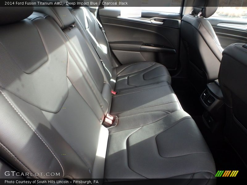 Deep Impact Blue / Charcoal Black 2014 Ford Fusion Titanium AWD