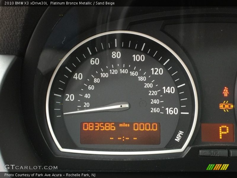 Platinum Bronze Metallic / Sand Beige 2010 BMW X3 xDrive30i