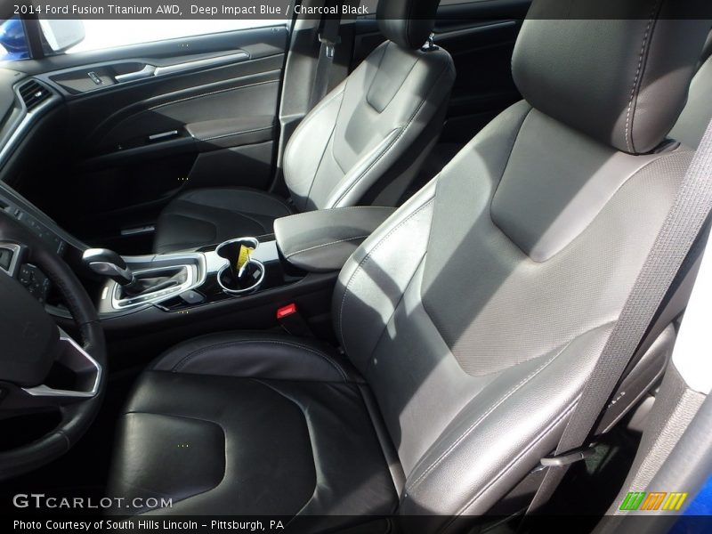 Deep Impact Blue / Charcoal Black 2014 Ford Fusion Titanium AWD