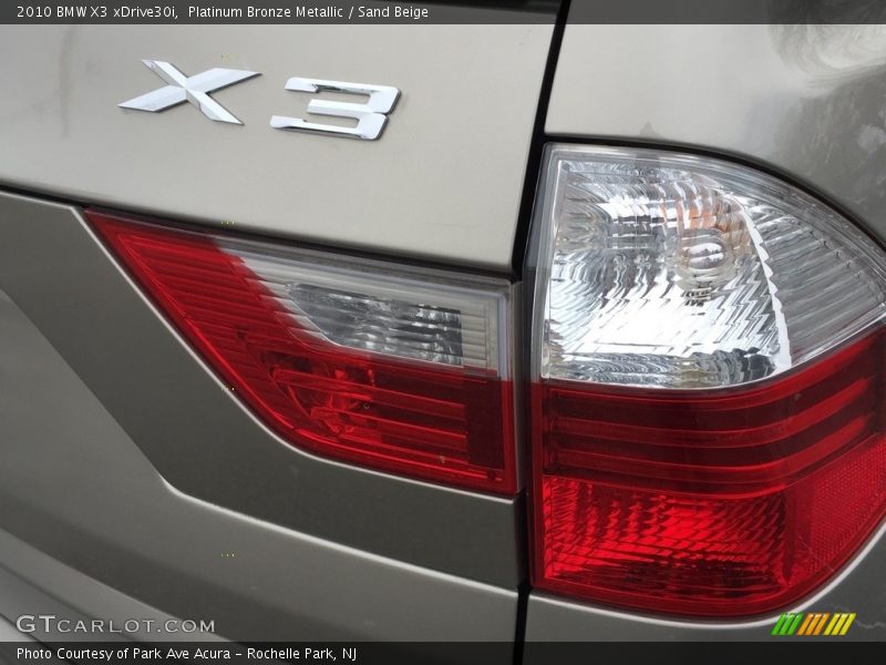 Platinum Bronze Metallic / Sand Beige 2010 BMW X3 xDrive30i