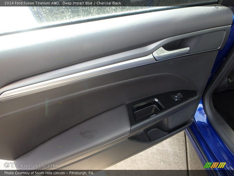 Deep Impact Blue / Charcoal Black 2014 Ford Fusion Titanium AWD