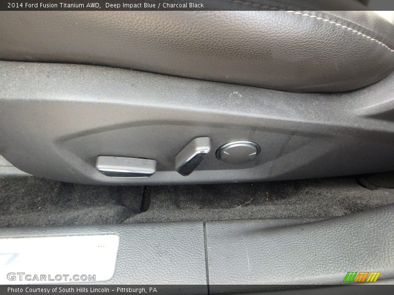 Deep Impact Blue / Charcoal Black 2014 Ford Fusion Titanium AWD