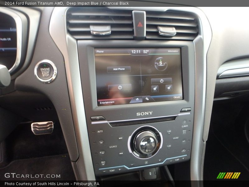 Deep Impact Blue / Charcoal Black 2014 Ford Fusion Titanium AWD